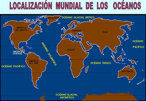 Aprender Es Divertido LocalizaciÓn Mundial De Los OcÉanos