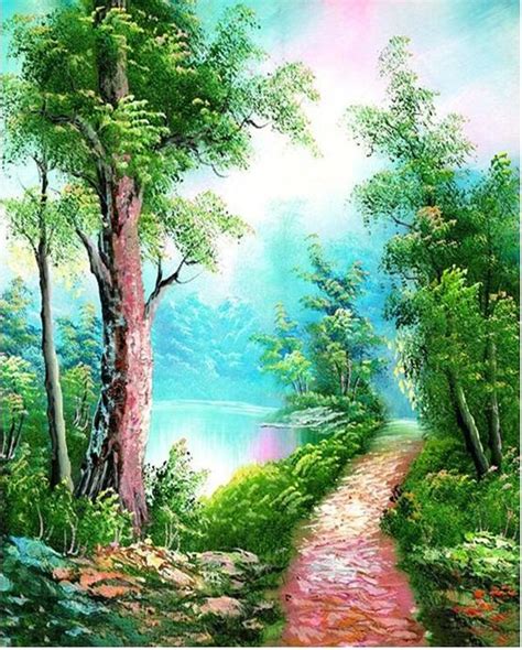 A Pathway In A Paradise Landscape Paint By Numbers