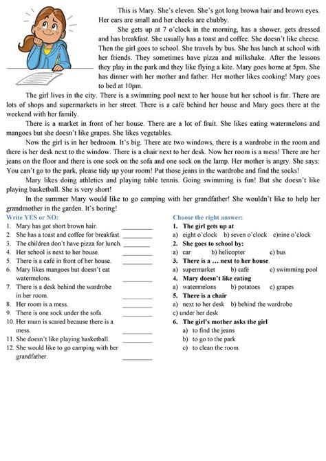 Reading Comprehension Worksheets For 12 Year Olds Maryann Kirbys