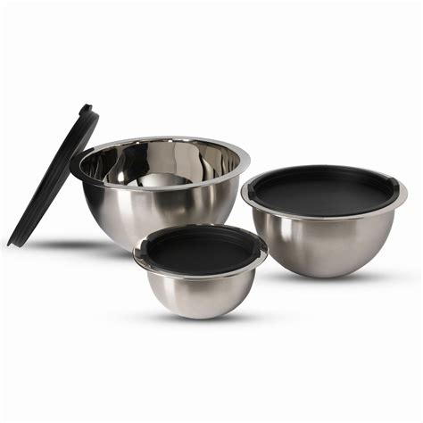 Wolfgang Puck 6 Piece Mixing Bowls Set Stainless Steel Wolfgang