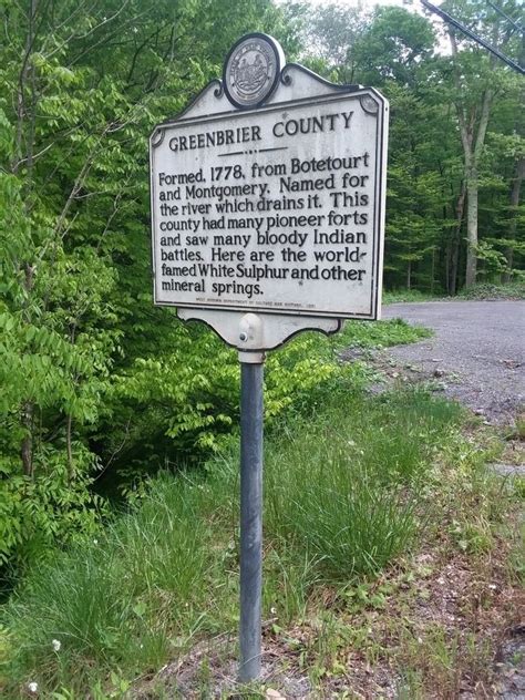Nicholas County Greenbrier County Historical Marker