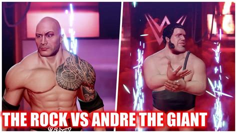 Wwe 2k Battlegrounds The Rock Vs Andre The Giant Youtube