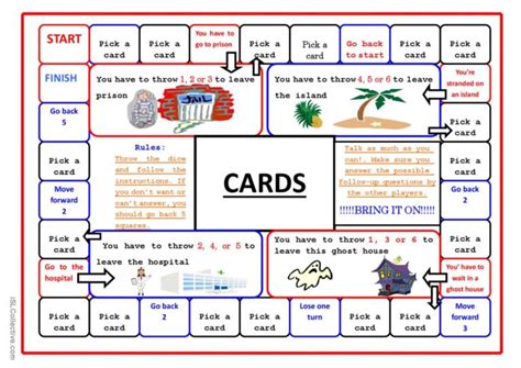 Boardgame Cards Board Game English Esl Worksheets Pdf Doc