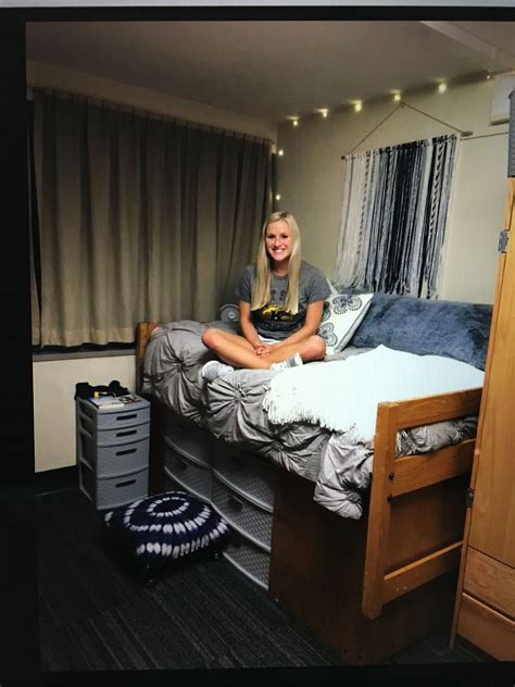 Kent State Dorm Room With Half Lofted Bed Dorm Room Decor College