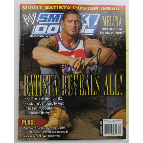 Wwe Magazine Signed By 6 With John Cena Batista Rey Mysterio