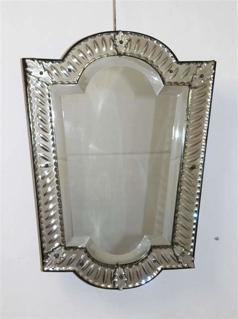 Vintage Venetian mirror with tapering sides in Antique Venetian Mirrors