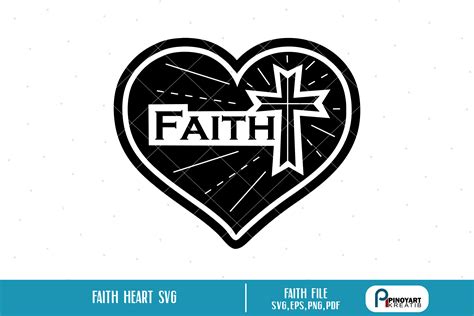 Faith Svg File Faith Heart Svg Heart Svg 138790 Svgs Design Bundles