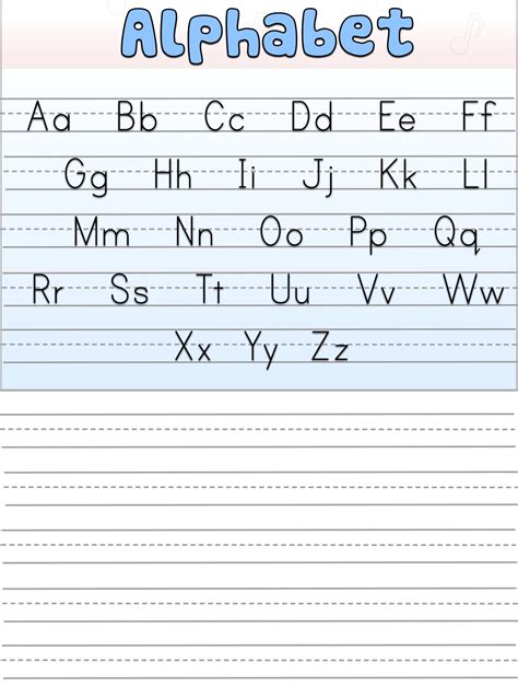 4 Line Alphabet Worksheets