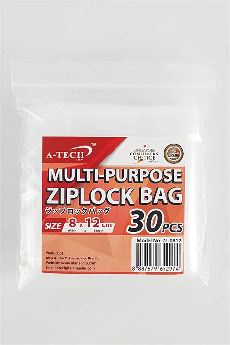 Ziplock Bag 8 X 12cm 30pcspk A Tech