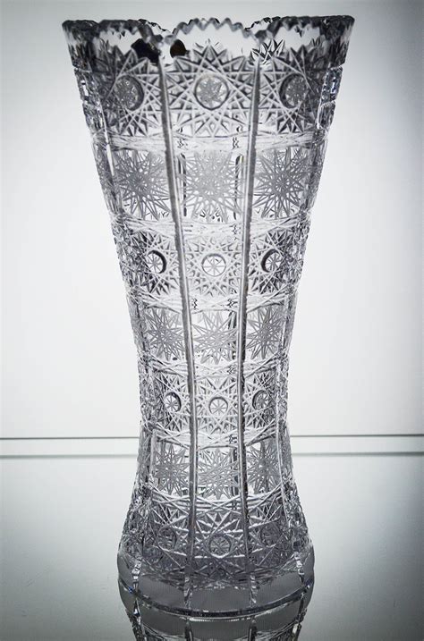 Buy Bohemian Crystal Glass Vase 12 Height Decorative Wedding T Hand Cut Crystal Glass