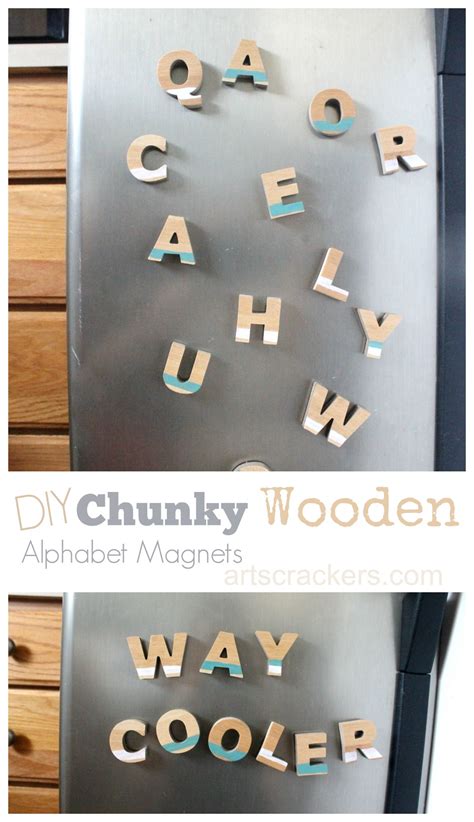 Diy Chunky Wooden Alphabet Magnets