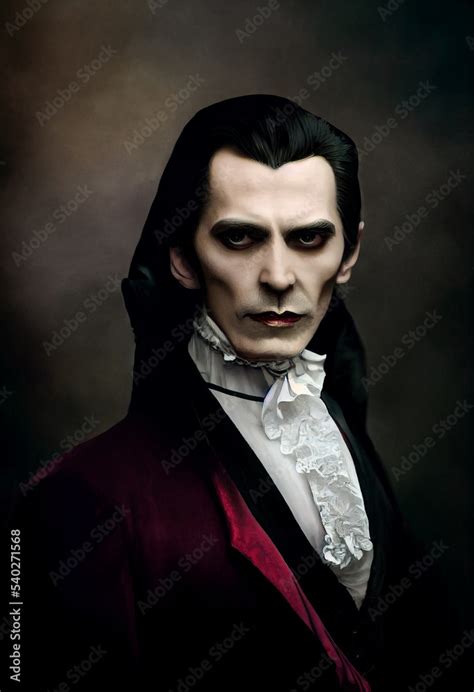 Concept Art Illustration Of Count Dracula Vampire Stock Illustration