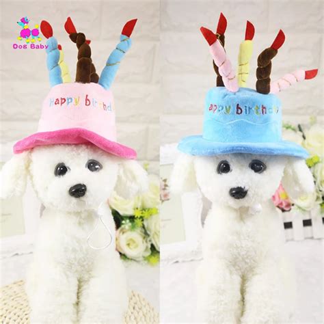 Dogbaby Happy Birthday Dog Hat Pet Puppy Cat Caps Halloween Cosplay Pet