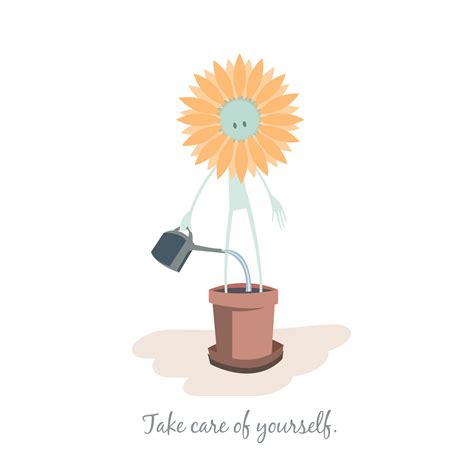 Take Care Of Yourself Illustrated Greetings Card Wake