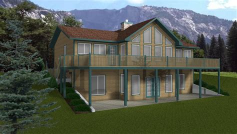Ranch house plans with wrap around porches make it easy to get outside. walkout ranch | House Plans with Walkout Basement (With ...
