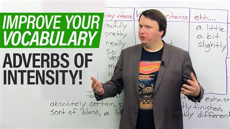 You can also browse through all our other . Improve Your Vocabulary: Adverbs of Intensity - YouTube