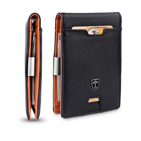 buy travandowallet mens with money clip „london“ rfid blocking slim wallet credit card holder