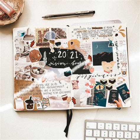 My Completed 2021 Vision Board In My Bujo Rbulletjournal