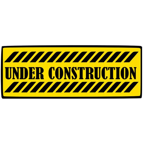 Under Construction Yellow Sign Free SVG