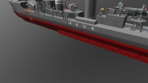 Japanese Mutsuki Class Destroyer Kikuzuki Download Free 3d Model By