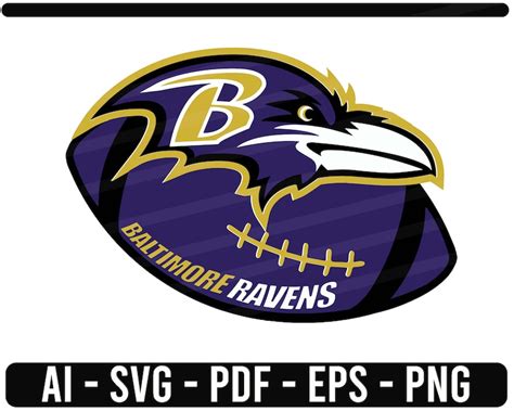Baltimore Ravens Ball Logo Svg Nfl Sports Football Cut File Etsy