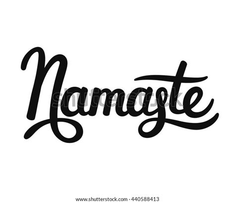 Hand Drawn Namaste Lettering Indian Greeting Stock Vector Royalty Free