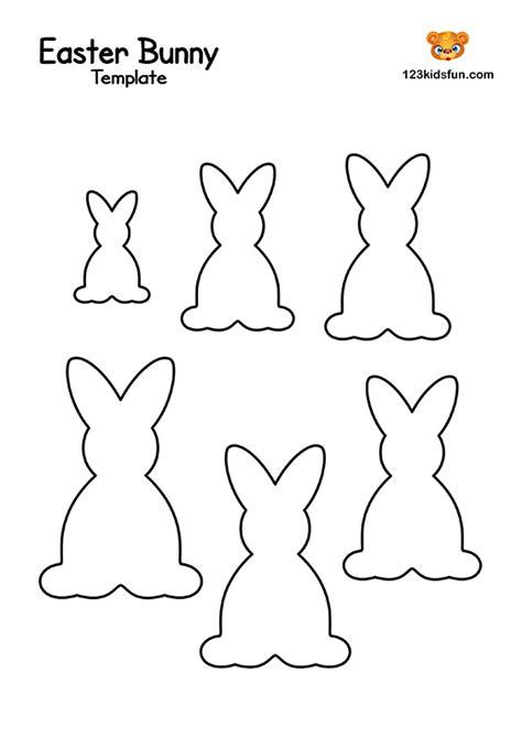 The first printable is an easter bunny template. Easter | 123 Kids Fun Apps