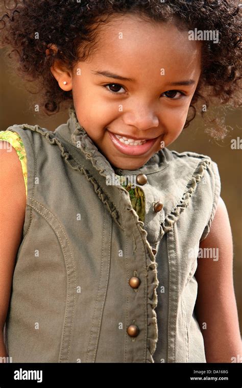 Happy African American Girl Stock Photo Alamy