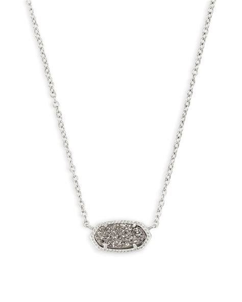 Elisa Silver Pendant Necklace In Platinum Kendra Scott