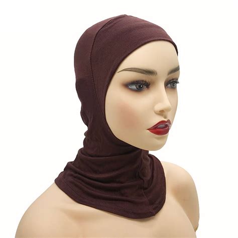 2020 Soft Modal Inner Hijab Caps Muslim Stretch Turban Cap Islamic Full Underscarf Bonnet Hat