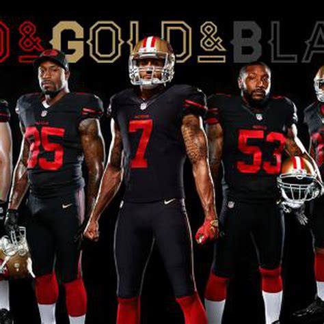 49ers Officially Unveil Black Red And Gold Alternate Uniform For 2015