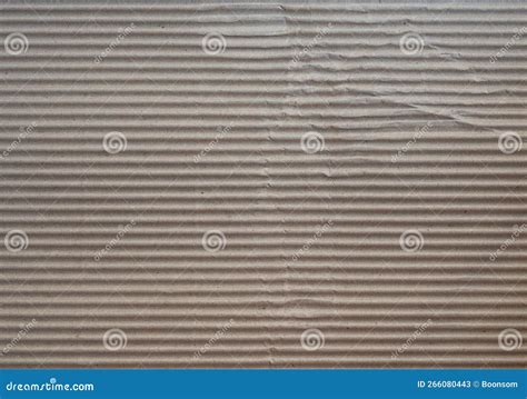 Crumpled Brown Recycled Cardboard Corrugated Paper Texture Background