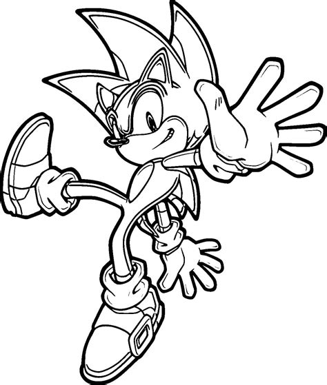 Sonic In Motion Sonic Kids Coloring Pages