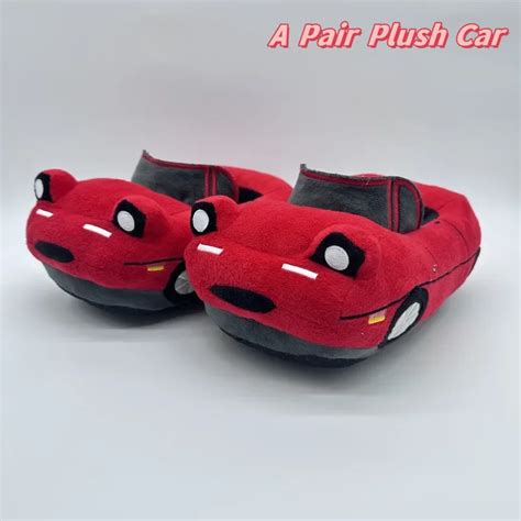 A Pair Plush Car Miata Slipper Plush Toys 26cm Cute Soft Stuffed Dolls