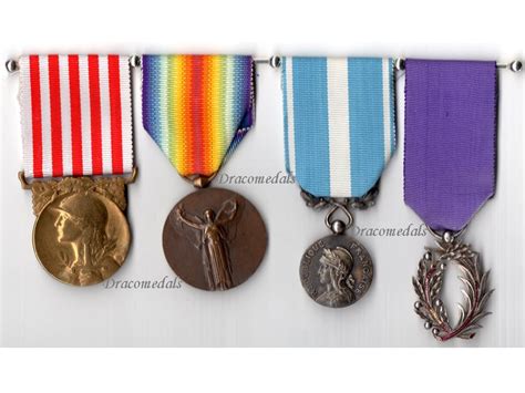 France Ww1 Victory Academic Palms Colonial Military Medals