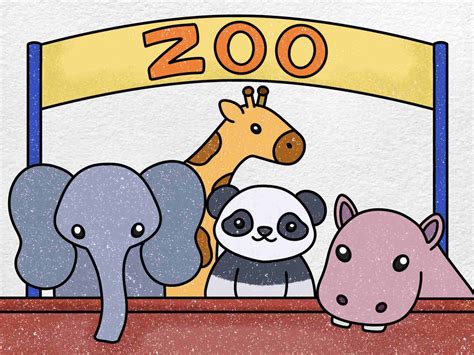 Zoo Drawing For Kids Helloartsy