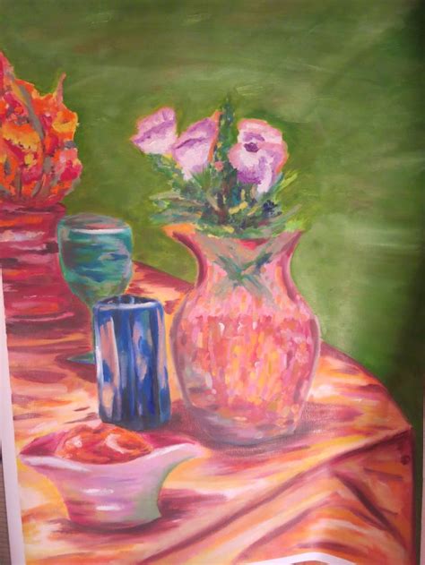 Completed Impressionist Still Life Oil Painting Art My Arts
