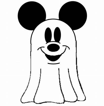 Coloring Ghost Halloween Mickey Mouse Pages Disney