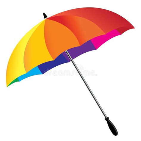 Vector Rainbow Umbrella Isolated Stock Vector Illustration Of Handle Care 35049479