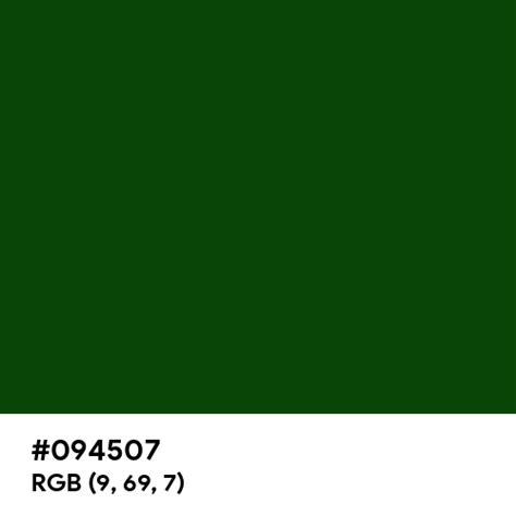 Dark Royal Green Color Hex Code Is 094507