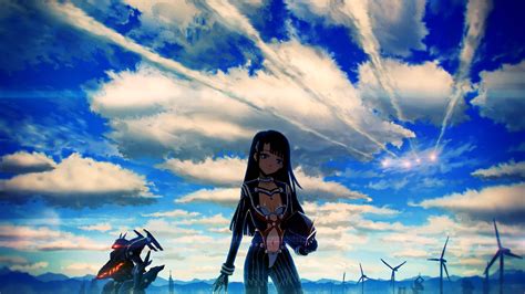 Download Amazing Anime Cloud With Girl Wallpaper