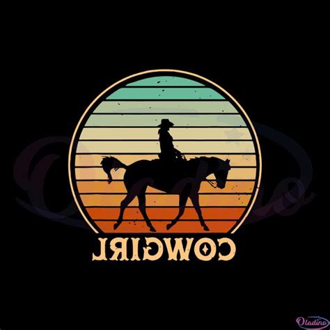 Reverse Cowgirl Vintage Cowgirl Svg Graphic Designs Files