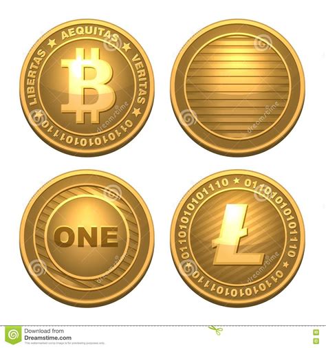 Litecoin and bitcoin share many similarities and even the same code. Bitcoin And Litecoin Isolated On White Royalty Free Stock Image - Image: 35727896