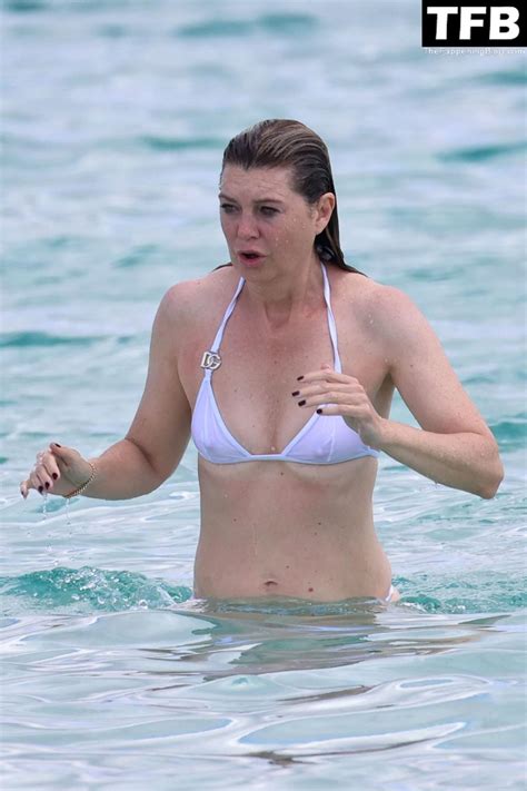 Ellen Pompeo Flashes Her Nude Tits Bush Butt During Her Vacation In Sardinia Photos