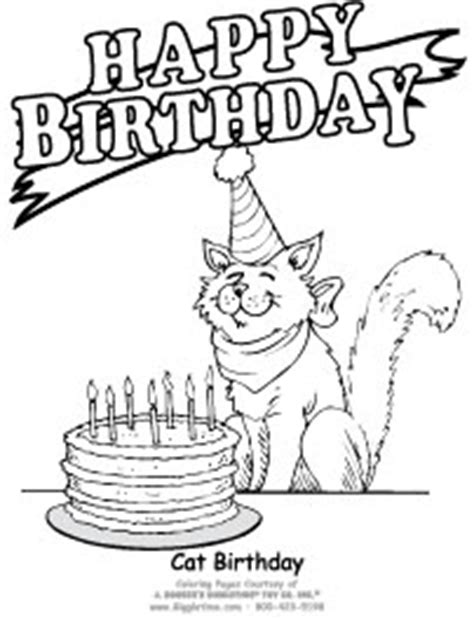 Cosmic cats galaxy fun coloring page birthday cat pages. Birthday Coloring Pages: Giggletimetoys.com
