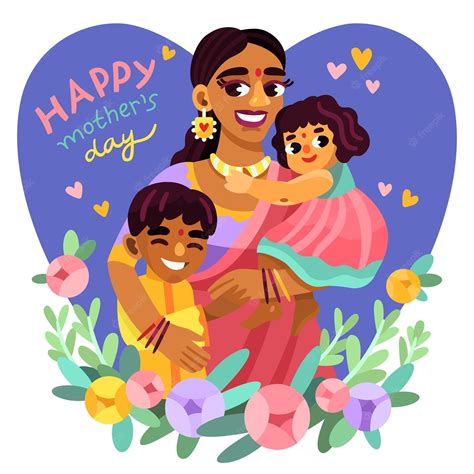 Premium Vector Cartoon Mothers Day Illustration