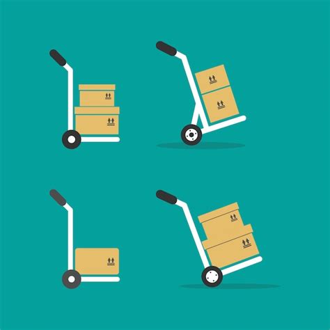 Premium Vector Hand Truck Graphic Design Template Vector Illustration