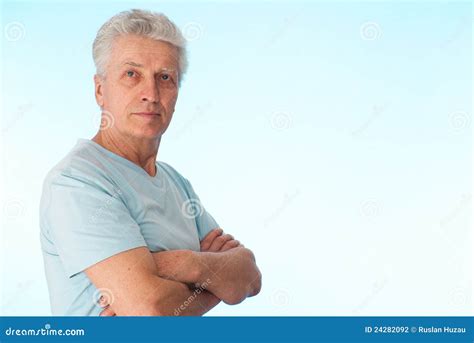 Beautiful Caucasian Elderly Man Stock Photo Image Of Person Male