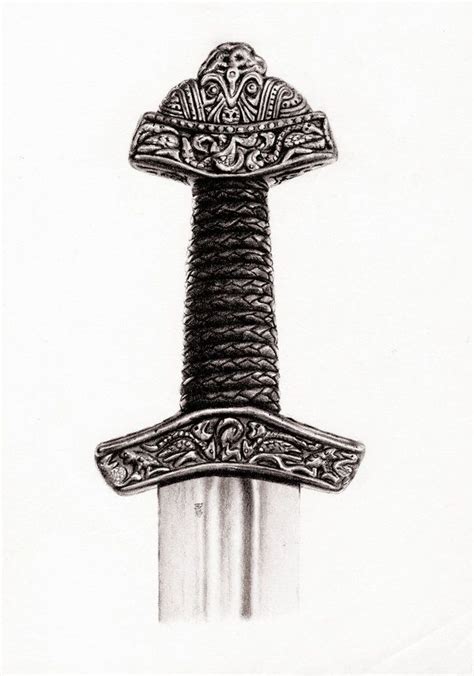 Del Tin Viking Sword Pencil Draw By Marcofaccio On Deviantart