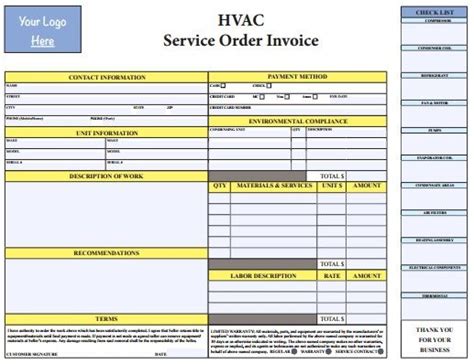 Entrepreneurs are motivated, passionate, and competitive. PDF HVAC Invoice Template Free Download | Invoice template, Invoice template word, Printable invoice
